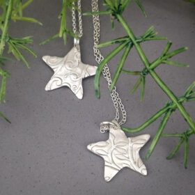 Medium Silverclay Star Necklace